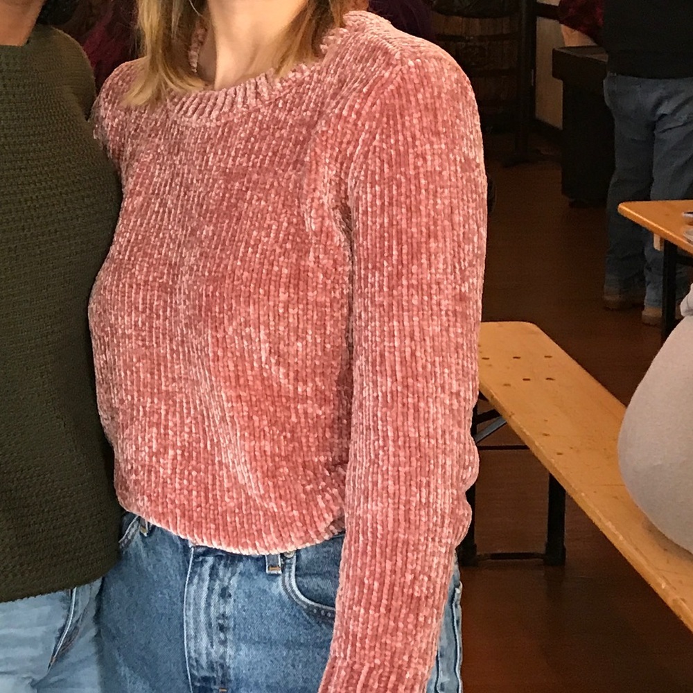 Warm Ribbed Crewneck Sweater
